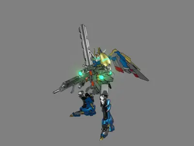 Attacker Gundam 12 A 3D model