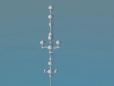 Historic Oakland Iron Street Light pole 3D print model