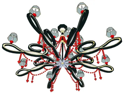 chandelier 10 3D model buy