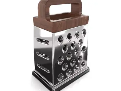 Grater wooden Low-poly 3D model