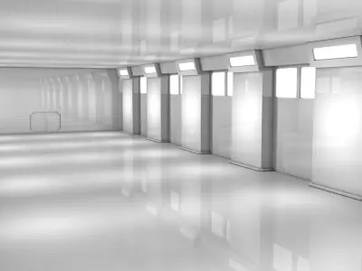 Sci Fi Warehouse 3D model 3