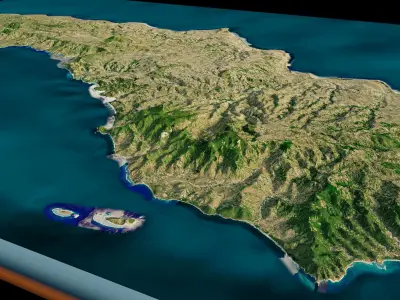 Sumba Island 3d model terrain 3D model