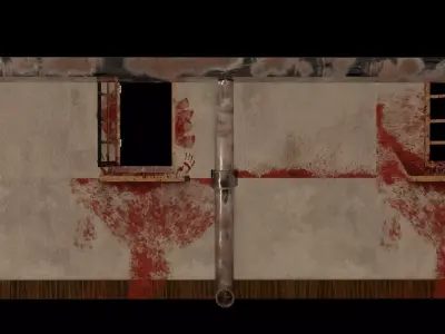 Gothic Wall  Window DrainPipe Collection Low-Poly PBR Blood  Low-poly 3D model