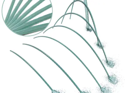 7 Arched Fountains V2 3D model