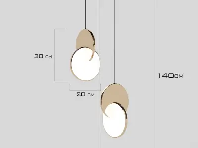 Eclipse lamp 3d model Low-poly 3D model