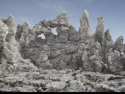 Rock Cliffs Pack Low-poly 3D model