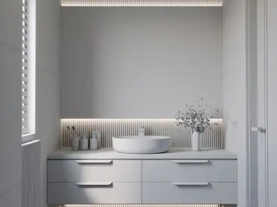 Modern Bathroom Interior Scene for 3dsmax and Corona Renderer 3D model