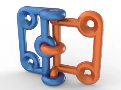 Door hinge 3D print model