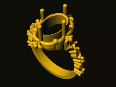 rings gold ring 3D print model