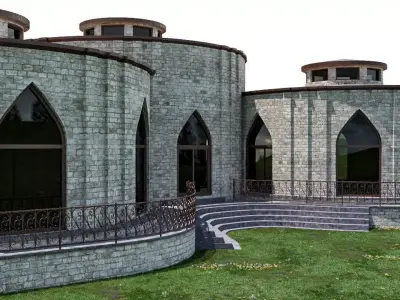 Castle and Land 3D model