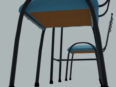 Set of chairs 3D model