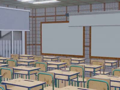 classroom japanese 3D model