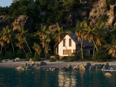 Beach Front Surf Chalet 3D model