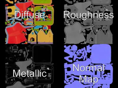 Whimsical Cartoon House D Model Pack Low-poly 3D model