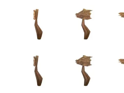 Guidepost Pack 70-79 Low-poly 3D model