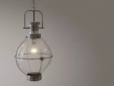 Industrial sphere lamp 3D model