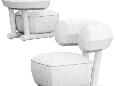 PIPE Armchair By Moroso 3D model