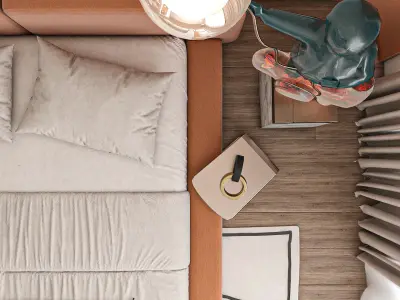 Bedroom interior scene 3D model 3D model purchase