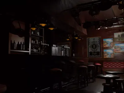 Modular Pub Environment Asset Pack Low-poly 3D model