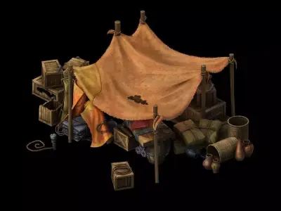 sundries stand rubbish 3D model