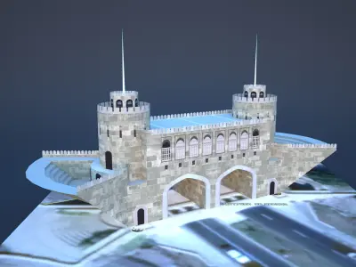 Muscat Gate Museum Low-poly 3D model