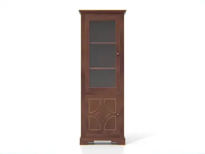 Antique Wooden Display Cabinet Low-poly 3D model