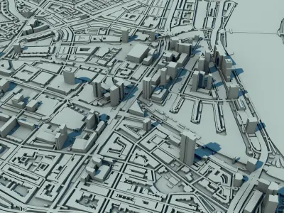 Rotterdam City Netherlands 3D print model