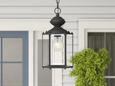 Mcvicker Outdoor Hanging Lantern - 2 Colour 3D model