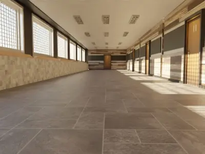 Corridor Hallway Low-poly 3D model