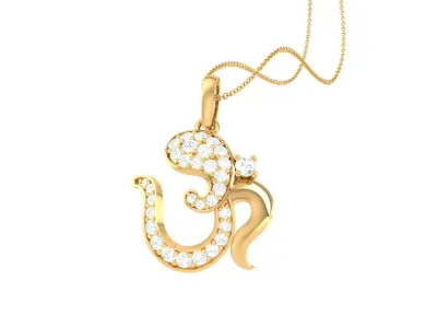 Spiritual Om Pendant 3D print model