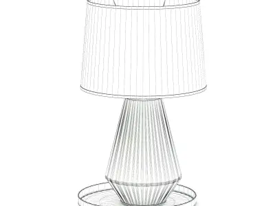 Beige Table Lamp 3D Model 3D model