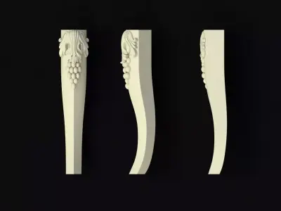leg High quality 3d models for processing on a cnc machine 3D model 21