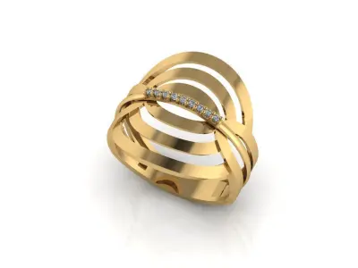 Jewelry ring and earring set 3D print model