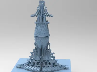 Sci fi Brazil Future Tower 3D model