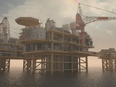 oil platform 3D model