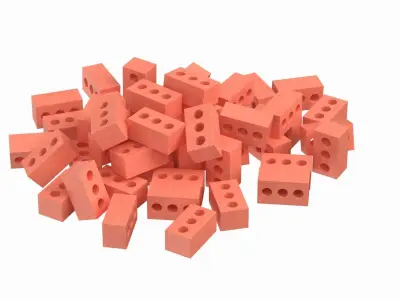 Pile Of Concrete Bricks 3D model
