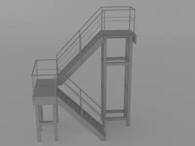 Stairs Metal 3D model