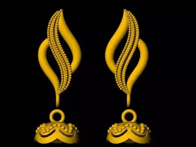 earrings 3dm file  3D print model