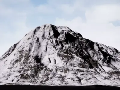 mountain environment asset Low-poly 3D model