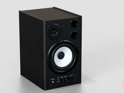 Pair of Speakers Low-poly 3D model