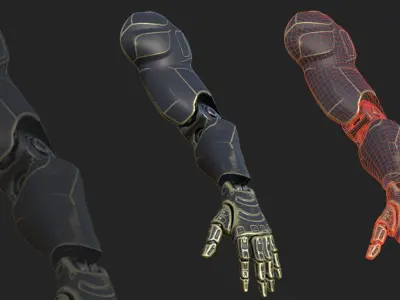 30 SCIFI ARMS with 4k Textures and UVS for ALL Softwares 3D model