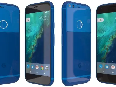 Google Pixel Really Blue 3D model