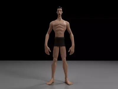 boxer game ready model Low-poly 3D model