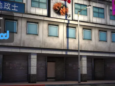 Tw Street Night 3D model