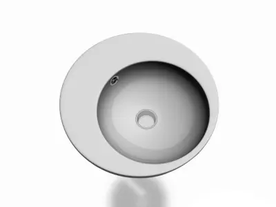 white Sink 3d model 005 3D model