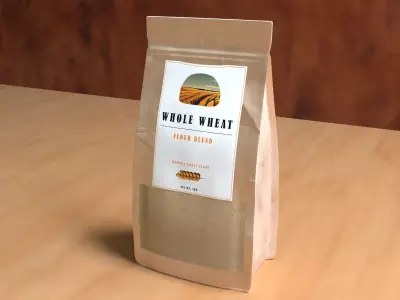 Flour mixes Whole Wheat Flour Blend Low-poly 3D model