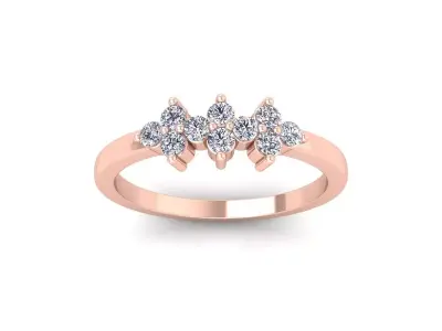 Light Weight Engagement Ring 3d Model and Render  3D print model