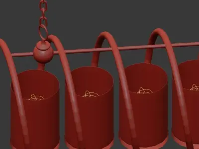 Maximus Rectangular Chandelier de Currey Company 3D model
