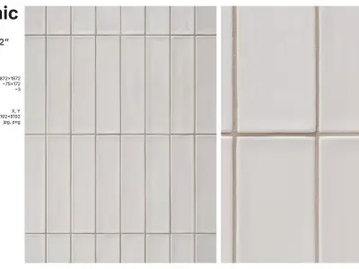 Subway Tile in Stack Bond Layout Texture