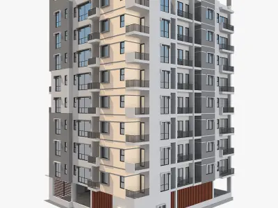 Apartment Building 2 3D model